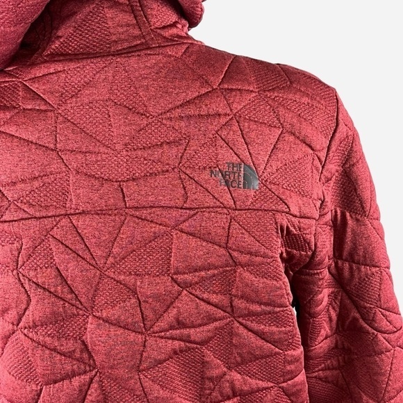 The North Face Womens Small Brick Red Textured Hoodie Activewear Pullover - Picture 7 of 15